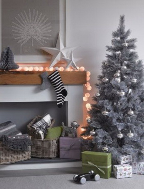 Stylish Christmas Décor Ideas In Grey Color and French Chic_58 .
