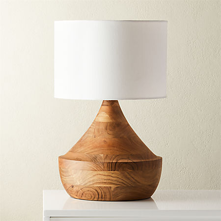 Atlas Natural Wood Table Lamp + Reviews | C