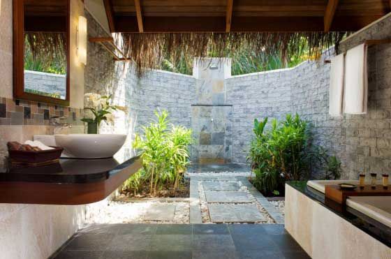 Open Shower Bathroom Design Listed In Best Tropical Bathroom .