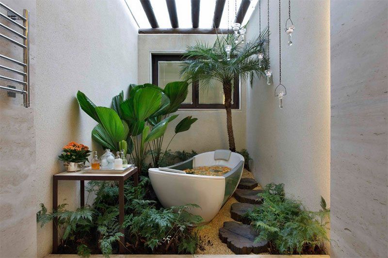 25 Inviting Tropical Bathroom Design Ideas | Tropical bathroom .