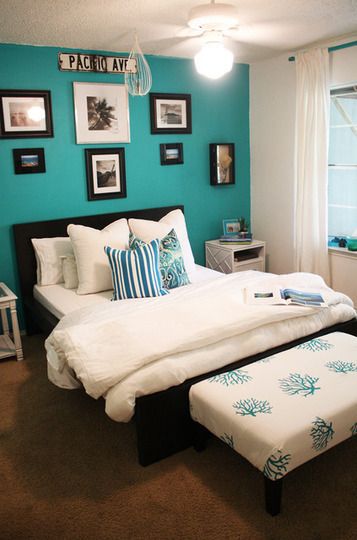 3 Months or Less: 15 Just Unpacked House Tours | Turquoise room .