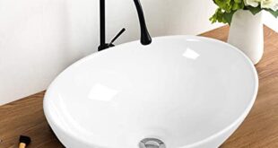 Giantex Vessel Sink 16x13 Inch Basin Porcelain W/Pop Up Drain Oval .