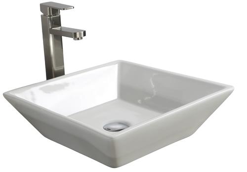 Tuscany® Aria 16" x 16" White Porcelain Vessel Sink at Menards