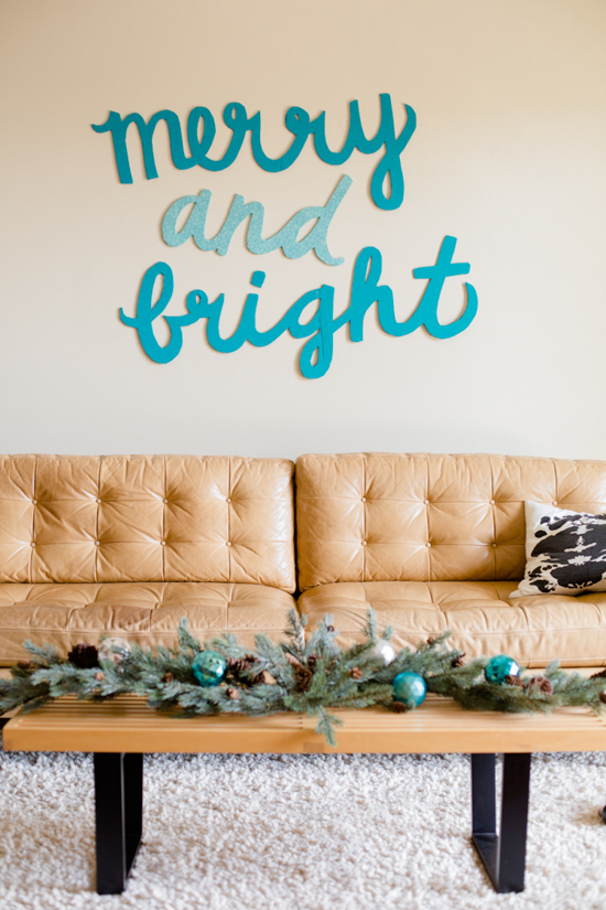 Make This: Merry & Bright Holiday Wall Art DIY - Paper and Stit