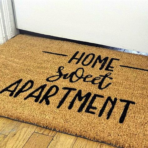 Home Sweet Apartment Doormat | Welcome Mat | Custom Doormat .