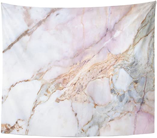Amazon.com: Emvency Tapestry Pink White Marble Pattern with High .