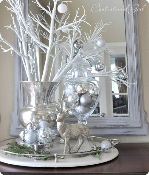 White Silver Christmas Decoration