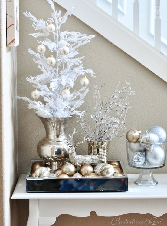 Top 40 Elegant And Dreamy White And Gold Christmas Decoration .
