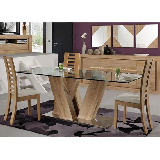 Season Glass Top 6 Seater Dining Table With Season Chairs (With .