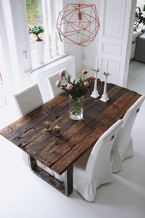 75 Modern Rustic Ideas and Designs | Dining room design, Rustic tab