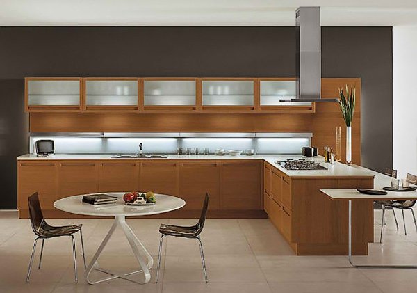 20 Sleek and Natural Modern Wooden Kitchen Designs | Home Design Lov
