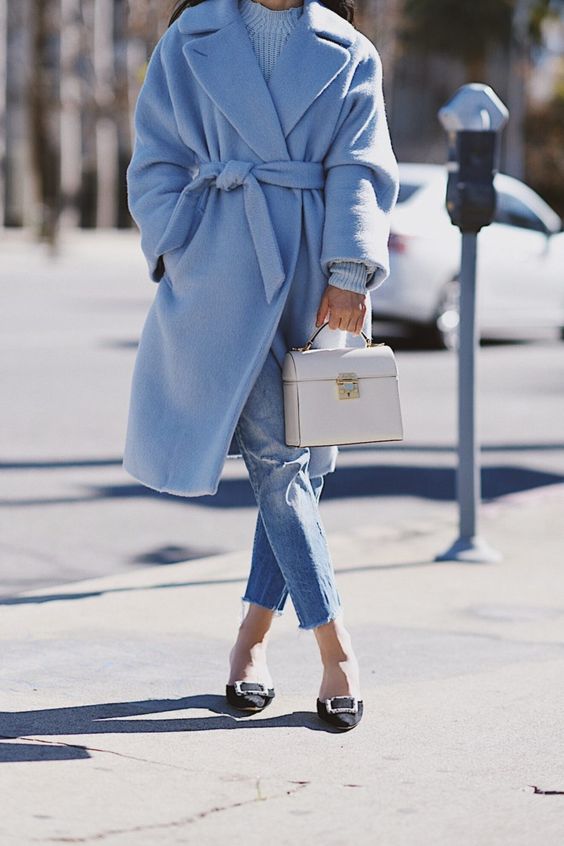 Cashmere coat blue