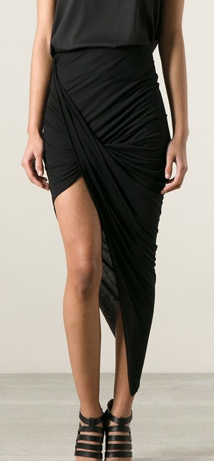 WANTED STYLE - Asymmetrical drape skirt | Fashion, Asymmetrical .