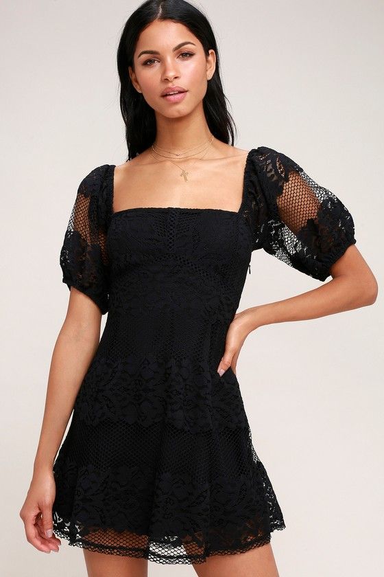 Be Your Baby Black Lace Babydoll Dress | Lace babydoll dress .