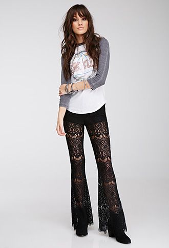 black lace trousers sporty 