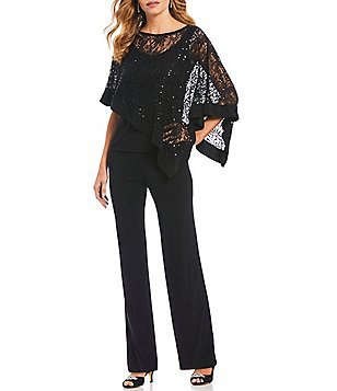black long-sleeved lace elegant blouse with chinos