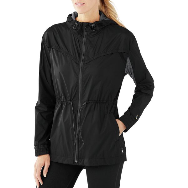 black sports jacket with zipper and running shorts