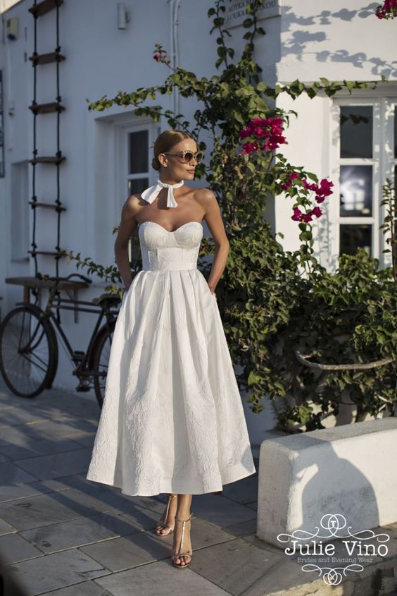 Bride Tea Length Dress