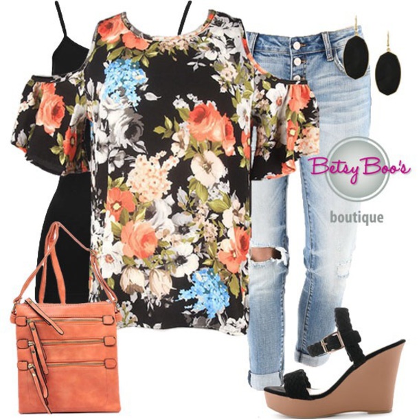 blouse, floral, cold shoulder top, fashion, style, outfit, outfit .