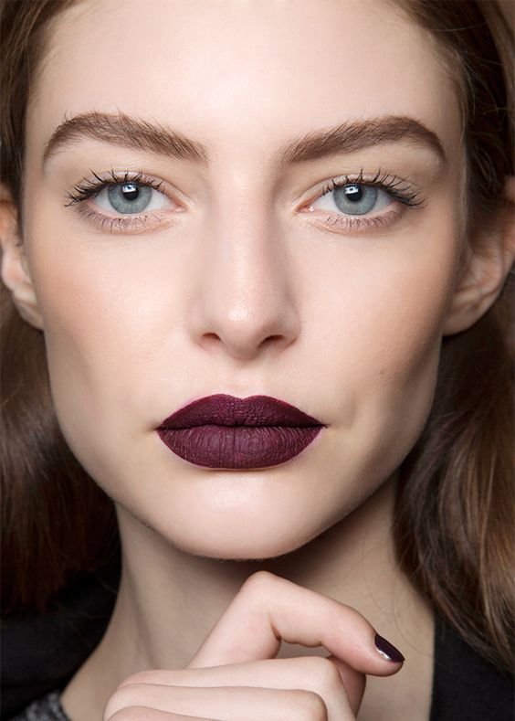 dark purple matte lipstick