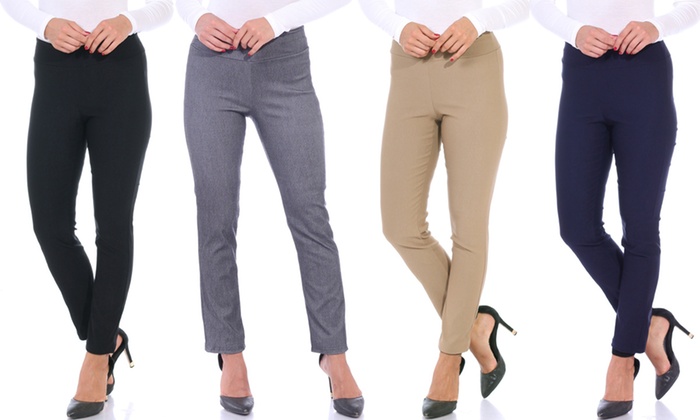 Up To 68% Off on Women's Stretchy Dress Pants | Groupon Goo
