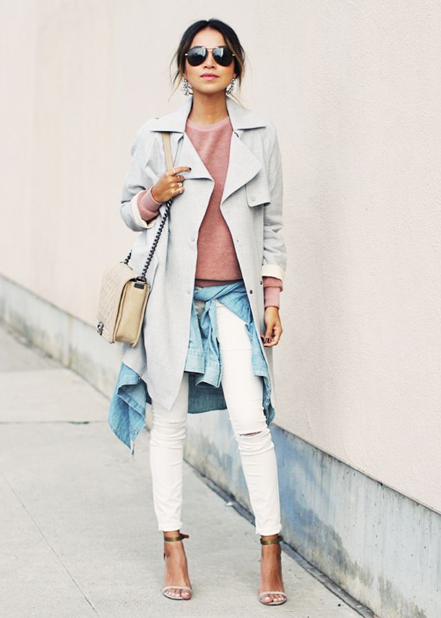 Feather duster jacket blush pink