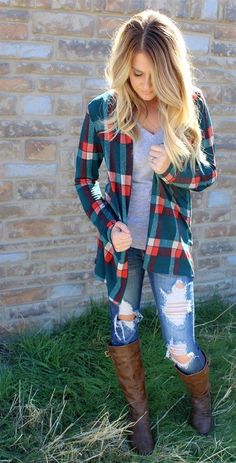 100+ Best Plaid Shirt Outfits images | outfits, cute outfits .