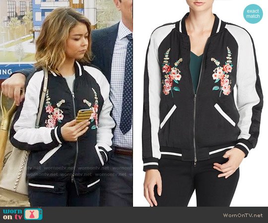 WornOnTV: Haley's floral embroidered bomber jacket on Modern .