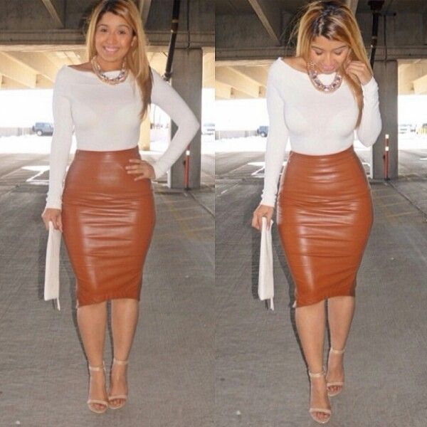 Pin on Leather skirts/dress