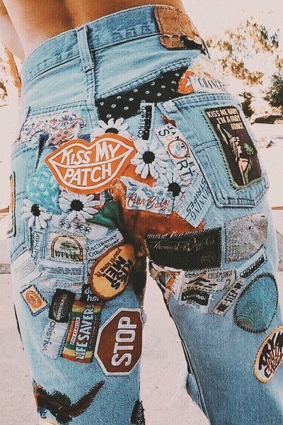 Patched Jeans Message