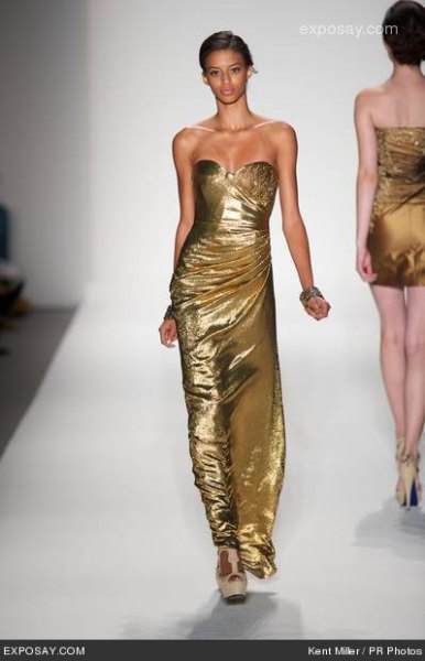 Gold sweetheart neckline sheath maxi dress