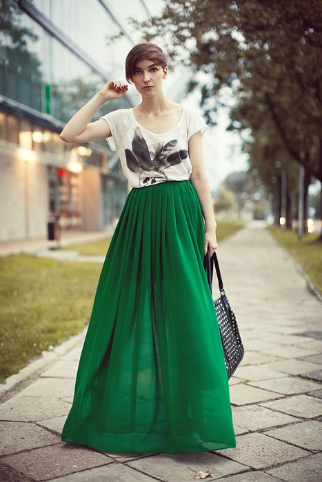 lost in translation: 'Tonight's debut on the streets | Green maxi .
