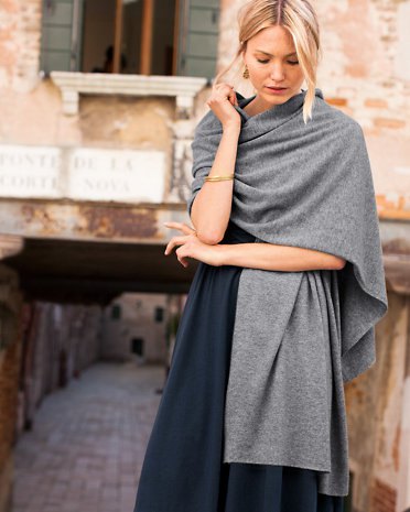 gray cashmere wrap navy maxi dress