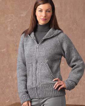 gray hooded cardigan with turtleneck sweater