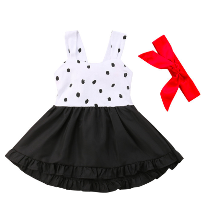 Spotty Dotty Black/White Red Halter Dress – The New Cla