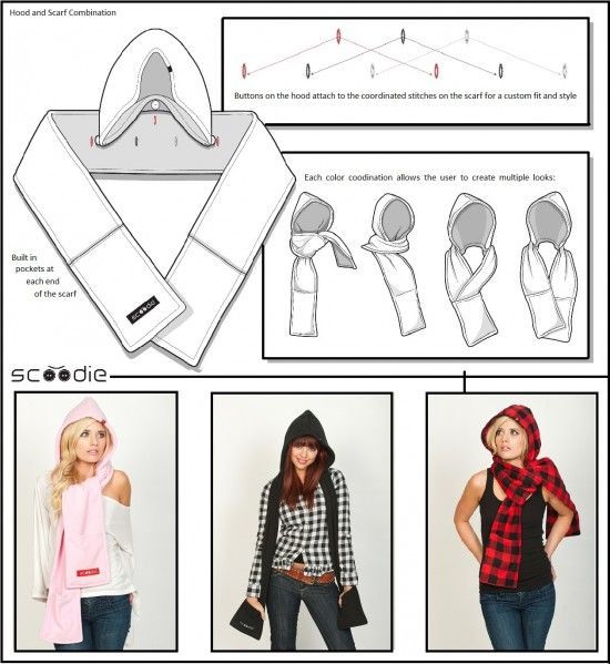 Hooded Scarf Sewing Pattern Free | Scarf sewing pattern, Hooded .