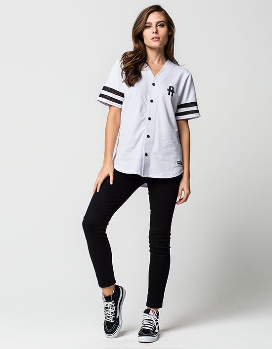 YOUNG & RECKLESS Solid Play Womens Baseball Jersey | Shirts .