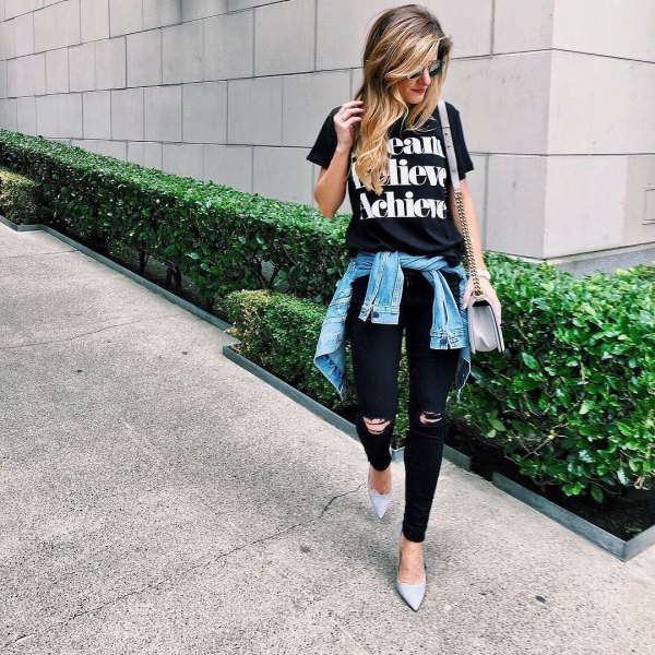 How to Style Black Graphic Tee: Top 15 Casual & Cool Outfit Ideas .