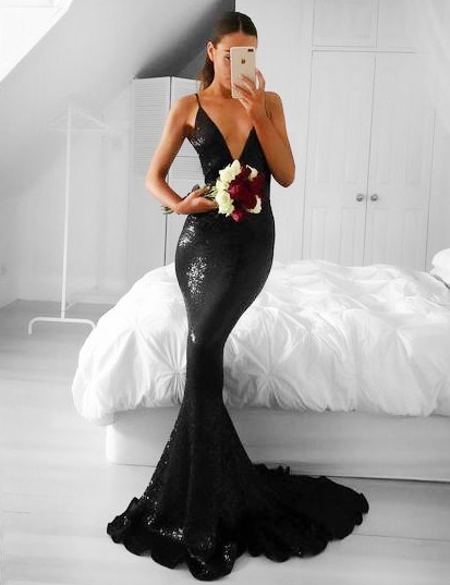 black dress mermaid style d68c