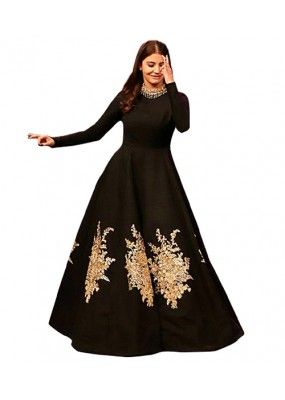 Bollywood Replica - Party Wear Black Gown - 70941 | Stylish party .