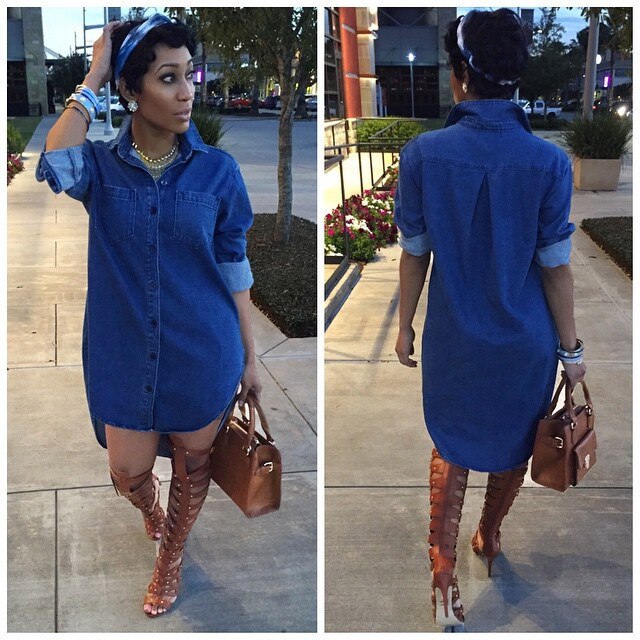 blue jean dress outfit e5c0
