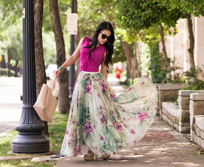 Long Flowy Skirt Outfit Ideas for Ladies – kadininmodasi.org in .