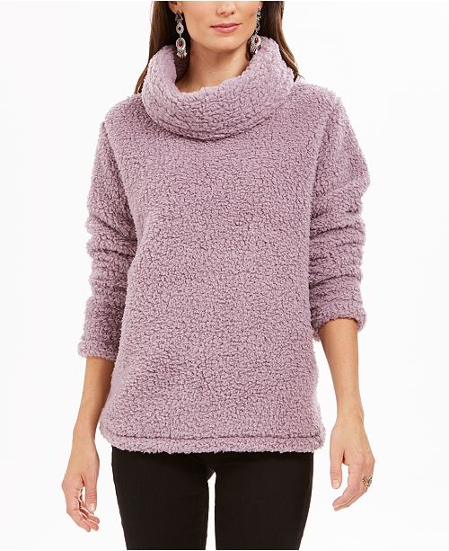 Style & Co Sherpa Cowl-Neck Sweater, Created for Macy's & Reviews .