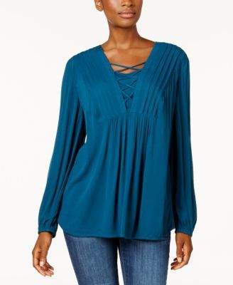 Style & Co Criss-Cross Top, Created for Macy's & Reviews - Tops .