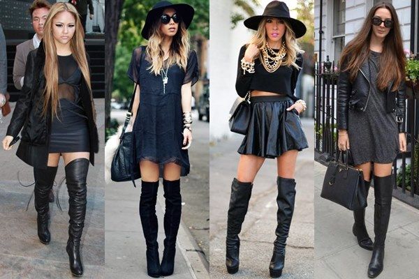 Black Thigh High Boots Outfits | How to Wear Boots in Various .