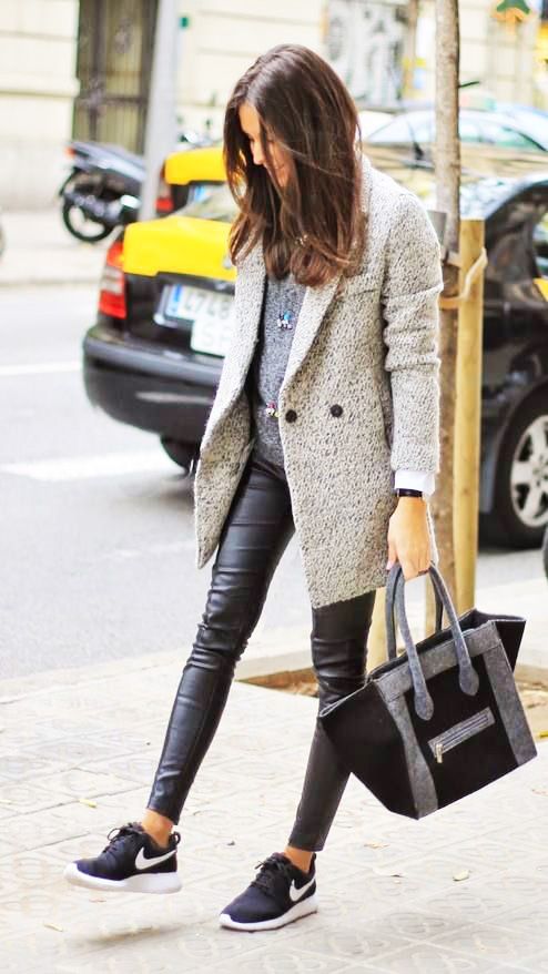 Shop the Pin: How to Wear Leather Leggings with Nike Sneakers and .