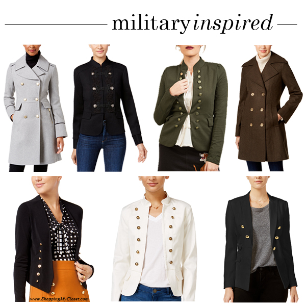 Style: military-inspired coats & blazers | SHOPPINGMYCLOSET.c