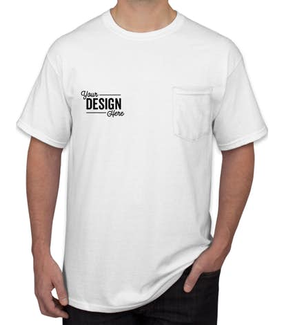 Custom Canada - Gildan Ultra Cotton Pocket T-shirt - Design T .