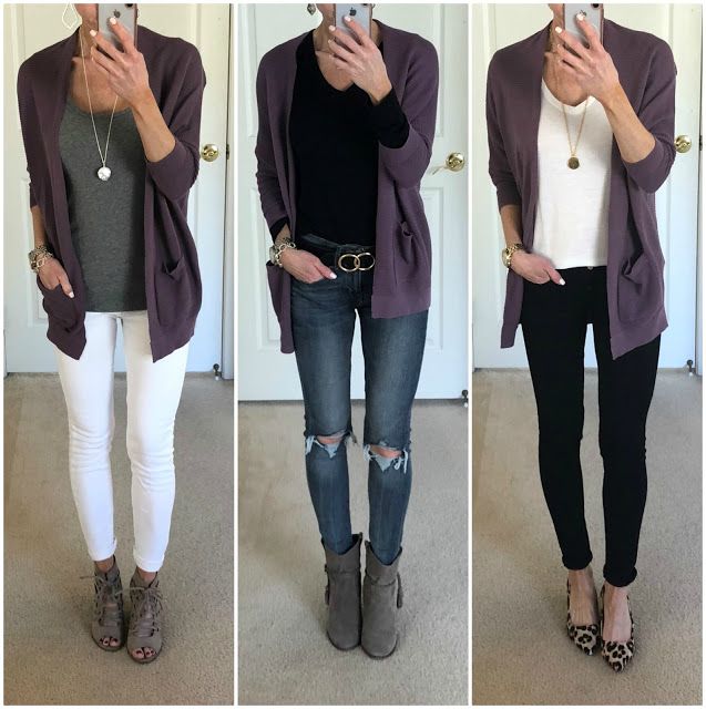 Three Ways to Wear a Purple Cardigan (On the Daily E X P R E S S .