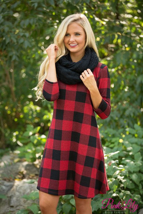 This gorgeous little plaid dress is sure to make a statement all .